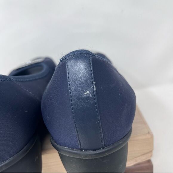 Ros Hommerson Eloise Peep Toe Wedge Heel Navy 10 Wide - Picture 7 of 10